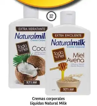 Cremas corporales Líquidas Naturalmilk 371 ml.