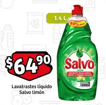 Soriana Express Lavatrastes líquido Salvo limón 1.4 L oferta