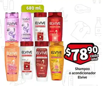 Shampoo o acondicionador Elvive 680 ml.