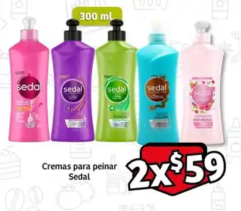 Soriana Express Cremas para peinar Sedal 300 ml x 2 oferta