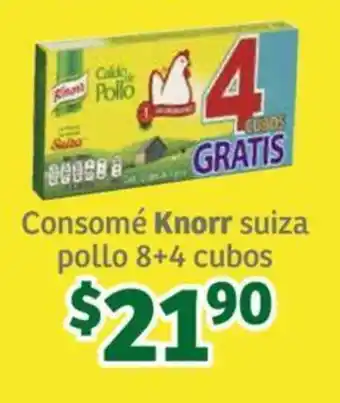 Soriana Súper Consomé Knorr suiza pollo 8+4 cubos oferta