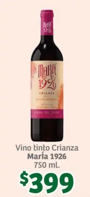 Vino tinto Crianza María 1926 750 ml.
