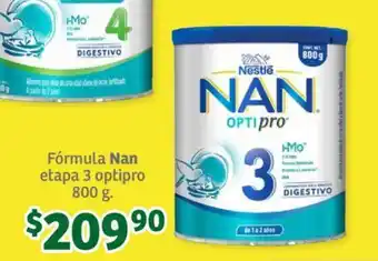 Soriana Súper Fórmula Nan etapa 3 optipro 800 g. oferta
