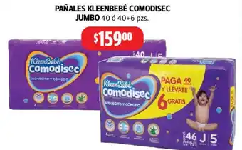 Farmacias Guadalajara PAÑALES KLEENBEBÉ COMODISEC JUMBO 40 6 40+6 pzs. oferta