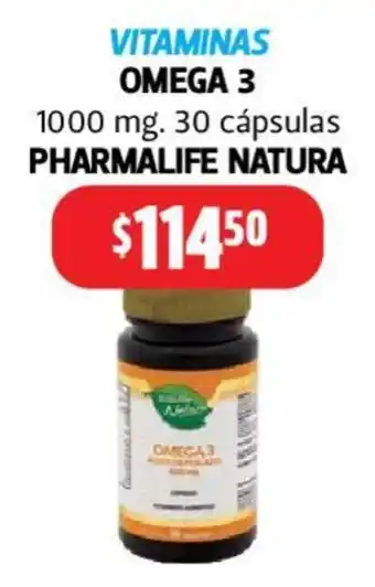 Farmacias Guadalajara OMEGA 3 1000 mg. 30 cápsulas PHARMALIFE NATURA oferta