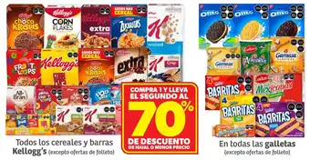 Soriana Híper Todos los cereales y barras Kellogg's (excepto ofertas de folleto) En todas las galletas (excepto ofertas de folleto) oferta