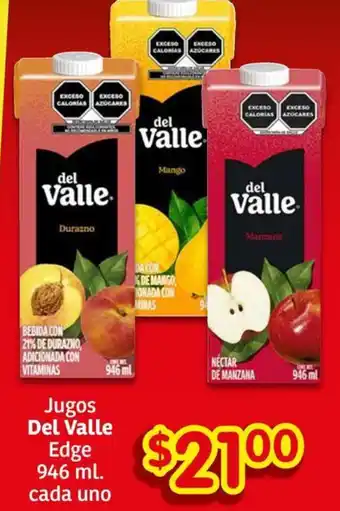 Soriana Híper Jugos Del Valle Edge 946ml oferta