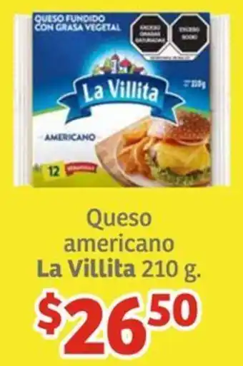 Soriana Híper Queso americano La Villita 210g oferta