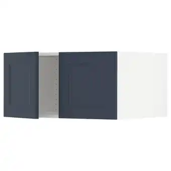 Sektion Gabin sup p/ refrigerador 2 puertas, blanco Axstad/mate azul, 76x61x38 cm