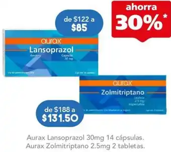 Farmacia San Pablo Aurax Lansoprazol 30mg 14 cápsulas oferta