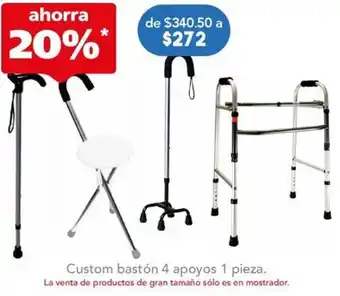 Farmacia San Pablo Custom bastón 4 apoyos 1 pieza oferta