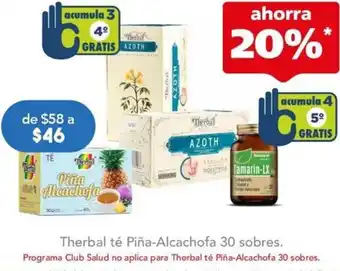 Farmacia San Pablo Therbal té Piña-Alcachofa 30 sobres oferta