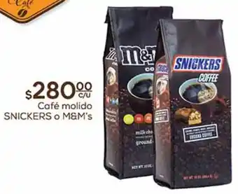Café molido SNICKERS o M&M's