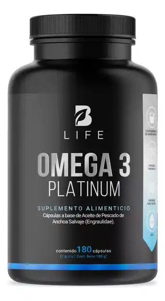 Mercado Libre Omega 3 Platinum D 180 Caps 1000mg (certificado Ifos) B Life oferta