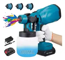 Portatil Pulverizador Eléctrica Para Pintar 110v 550w 800ml
