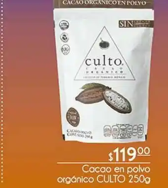 Cacao en polvo orgánico culto 250g