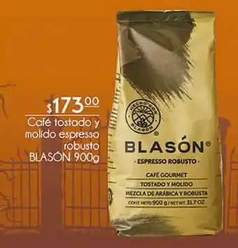 Café tostado y molido espresso robusto blasón 900g