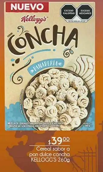 Cereal sabor a pan dulce concha kellogg's