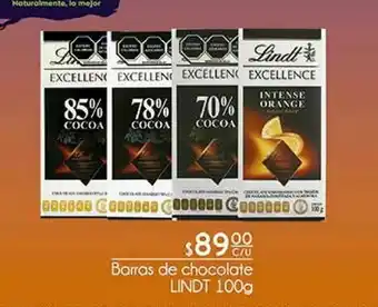 Fresko Barra de chocolate lindt 100g oferta