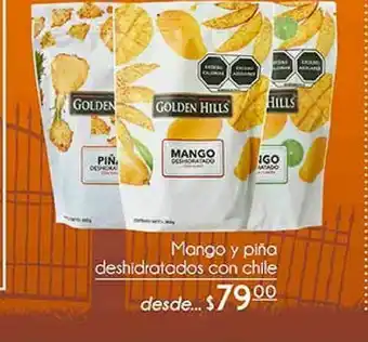 Mango y piña deshidratada con chile
