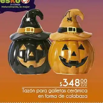 Tazón para galletas cerámica en forma de calabaza