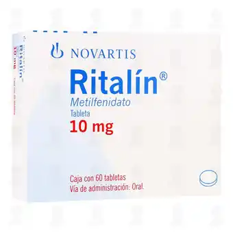 Ritalín 10 mg, 60 Tabletas