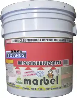 Mercado Libre Impermeabilizante Aislante Marbel 12 Años 19 L. 3 Colores oferta