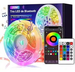 Mercado Libre Tiras De Led Rgb Color Luces Bluetooth App Control 20m oferta