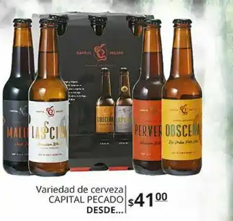 La Comer Cerveza pecado capital oferta
