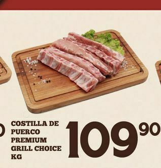 Alsuper Costillas de puerco premium grill choice kg oferta