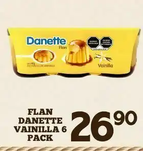 Flan de vainilla danette 6 pack