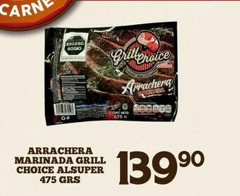 Alsuper Arrachera marinada grill choice alsuper 475g oferta