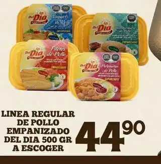 Alsuper Pollo empanizado del día 500 gr oferta
