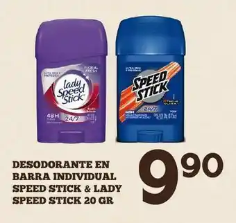 Alsuper Desodorante en barra individual speed stick & lady speed stick oferta