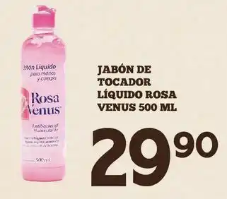 Alsuper Jabón de tocador rosa venus 500ml oferta