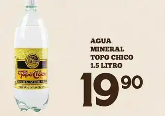 Alsuper Agua con gas topo chico 1.5 litros oferta