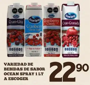 Alsuper Variedad de bebidas ocean spray 1 litro oferta
