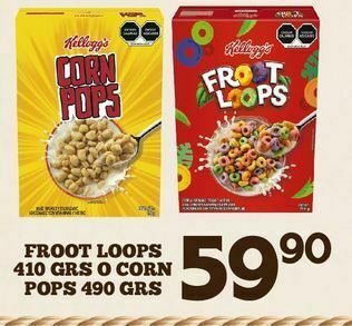 Alsuper Cereales froot loops o corn pops oferta
