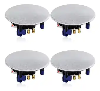 Altavoces De Techo Herdio 4 320 Watts 2 Vias Pack De 4 Color Plateado