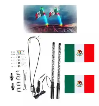 Mercado Libre Antenas Led Para Rzr 2pcs Impermeable Rgb 4tf Con Remoto oferta