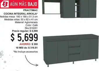 Sodimac Homecenter Cocina armada arkala 1.80 mts con accesorios oferta