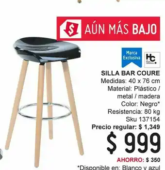 Sodimac Homecenter Silla bar coure negra oferta