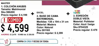 Sodimac Homecenter Colchon matrimonial anubis oferta