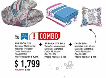 Sodimac Homecenter Edredón c/funda zita full oferta