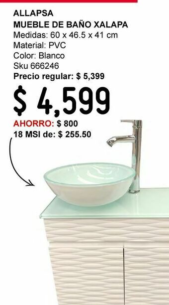 Sodimac Homecenter Mueble de baño xalapa bco oferta