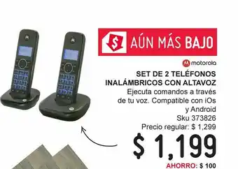 Sodimac Homecenter Set teléfono inalámbrico conaltavoz oferta