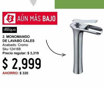 Sodimac Homecenter Monomando de lavabo alto cales cromado oferta