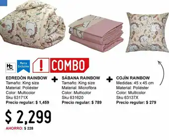 Edredón c/funda rainbow king