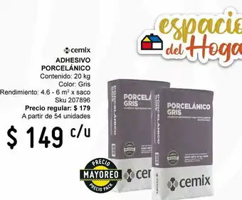 Sodimac Homecenter Adhesivo porcelánico gris 20 kg oferta