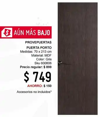 Sodimac Homecenter Puerta mdf porto 70x213 c/veta oferta